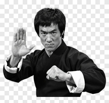 Bruce Lee In Martial Arts Pose PNG