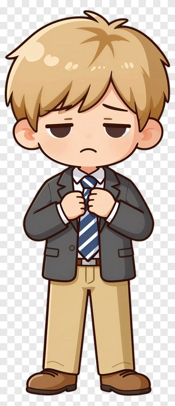 Sad Boy In Suit PNG