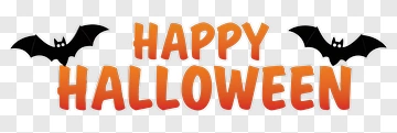 Happy Halloween With Bats PNG