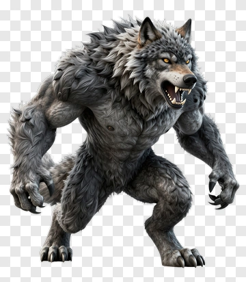 Fierce Werewolf Creature PNG