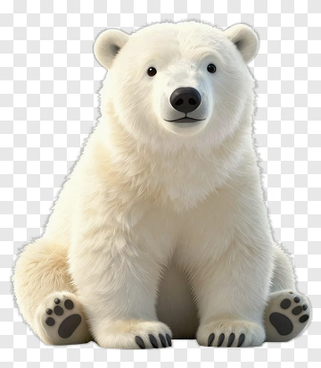 Polar Bear Sitting PNG