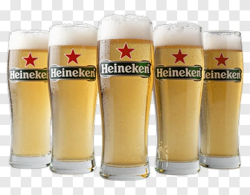 Heineken Beer Glasses With Foam PNG