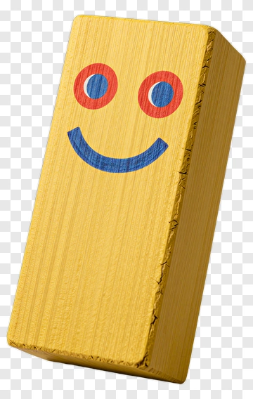 Smiling Wooden Block PNG