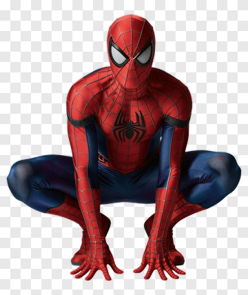Spider-Man In Red And Blue Costume PNG