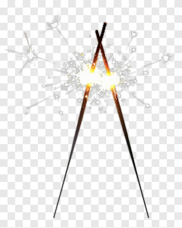 Two Sparklers Burning Bright PNG