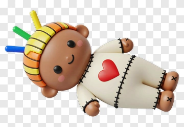 Cute Voodoo Doll With Heart PNG