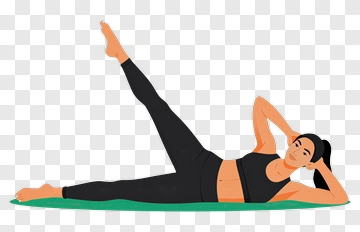 Woman Doing Leg Raise Exercise PNG