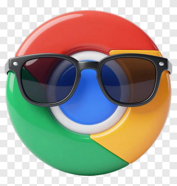 Chrome Browser Logo Wearing Sunglasses PNG