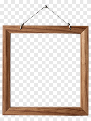 Wooden Frame Hanging PNG