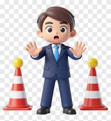 Businessman Stopping Traffic PNG