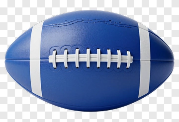 Blue Football With White Laces PNG