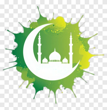 Moon And Mosque Design PNG