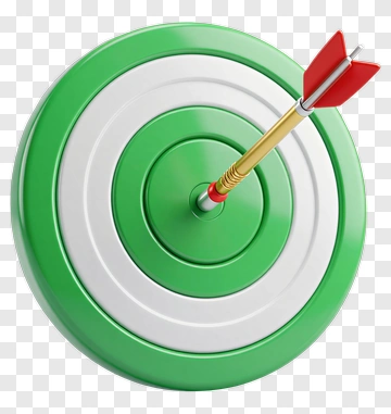 Green Target With Red Arrow PNG