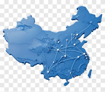 China Map With Network Connections PNG
