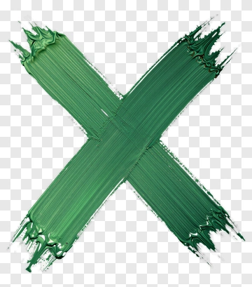Green Brushstroke Cross PNG