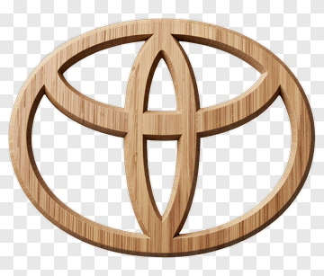 Toyota Logo In Wood Texture PNG