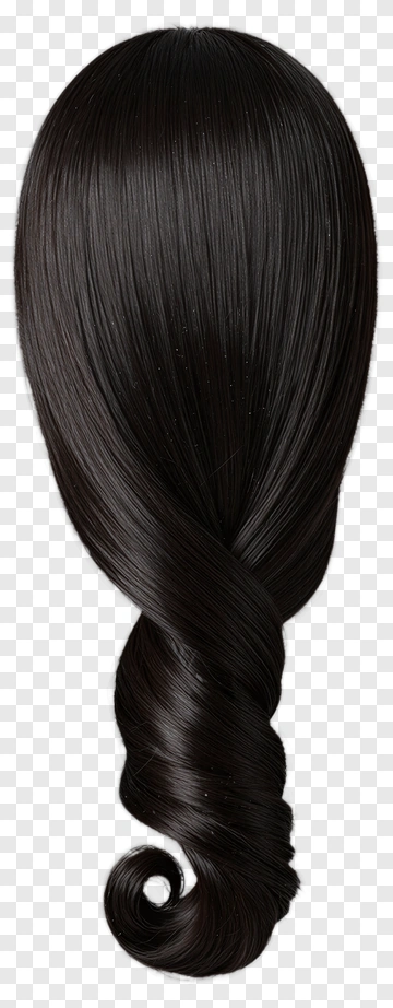 Black Hair Styled In A Spiral PNG