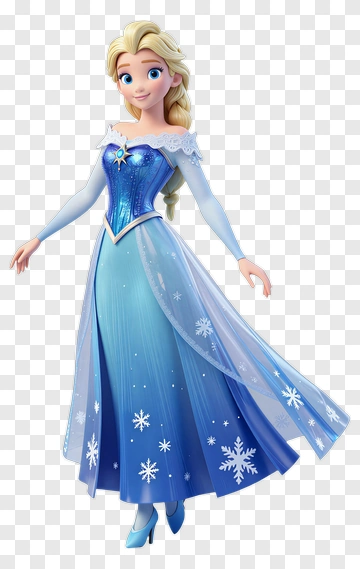 Elsa In Snowflake Dress PNG