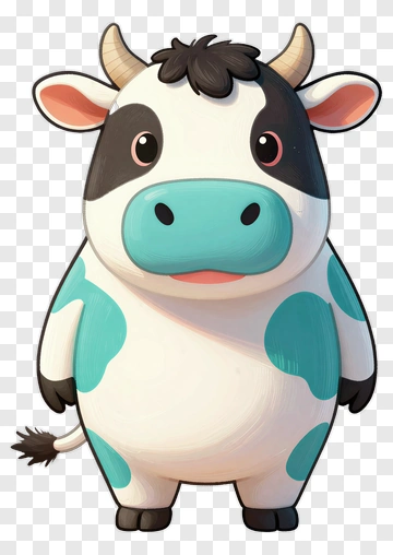 Cute Cartoon Cow PNG