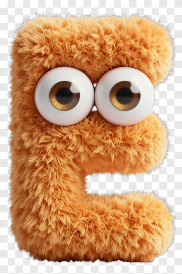 Furry Letter C With Big Eyes PNG