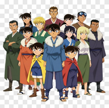 Detective Conan And His Team PNG