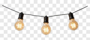 String Of Warm Light Bulbs PNG