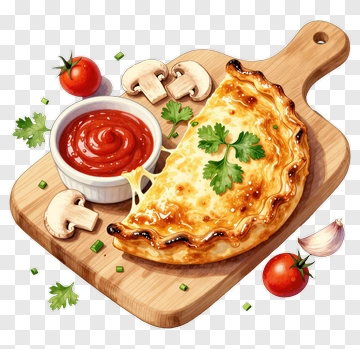 Cheese Pizza With Fresh Ingredients PNG
