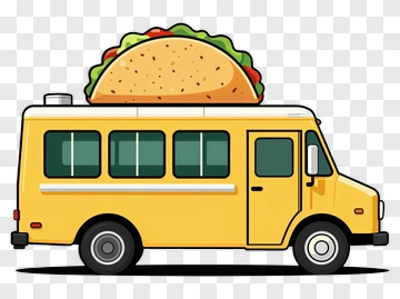 Taco On Top Of A Bus PNG