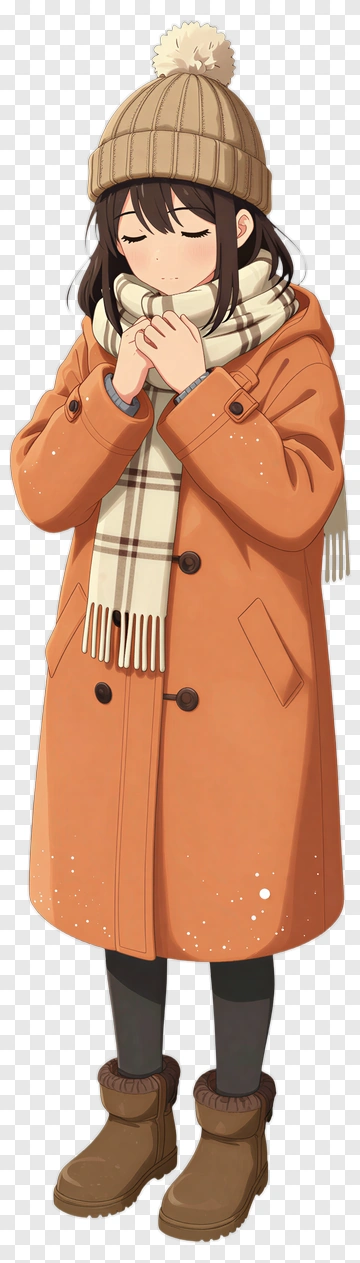 Girl In Winter Outfit PNG