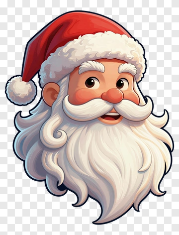 Santa Claus Cartoon Head PNG