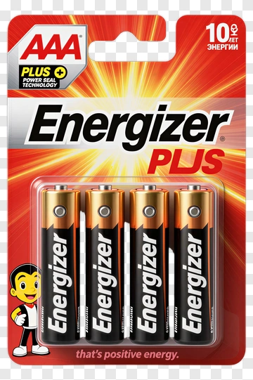 Energizer Plus AAA Battery Pack PNG