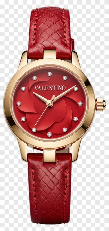 Valentino Rose Design Watch PNG