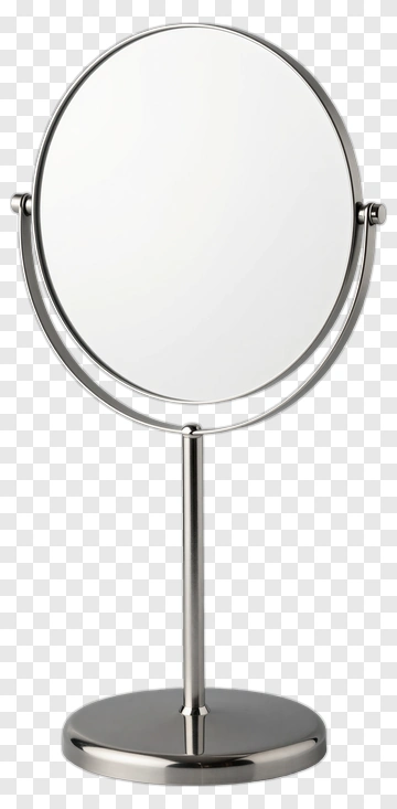 Silver Mirror Stand PNG