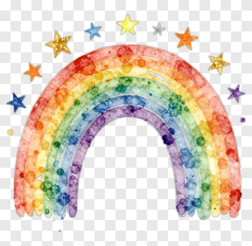 Rainbow With Stars PNG