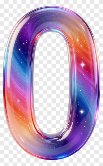 Vibrant Galaxy Number Zero PNG