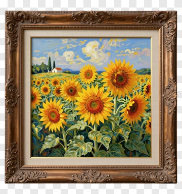Sunflowers In A Field PNG