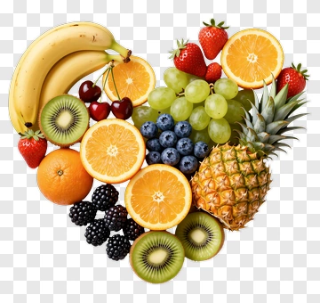 Heart Shape Fruit Arrangement PNG