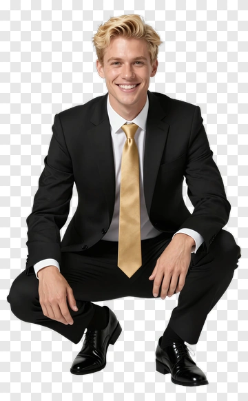 Man In Formal Suit Smiling PNG