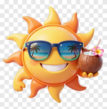 Smiling Sun With Sunglasses PNG