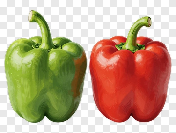 Green And Red Peppers PNG