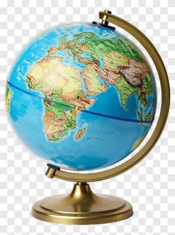 Globe With World Map PNG