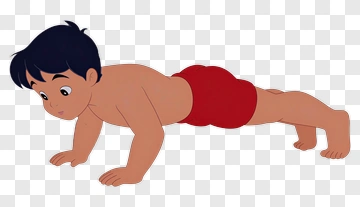 Boy Doing Push-Up PNG