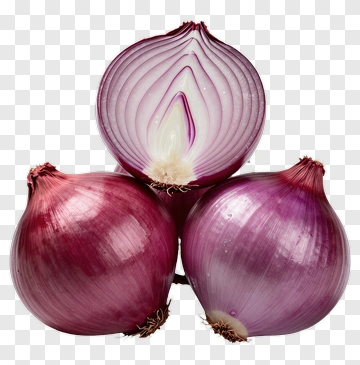 Sliced And Whole Red Onions PNG