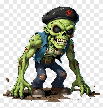 Zombie Soldier With Skull Face PNG