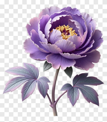 Purple Peony In Full Bloom PNG