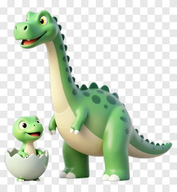 Mother Dinosaur And Baby Dinosaur PNG
