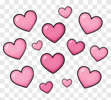 Pink Hearts Collection PNG