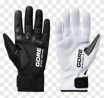 Black And White Cycling Gloves PNG