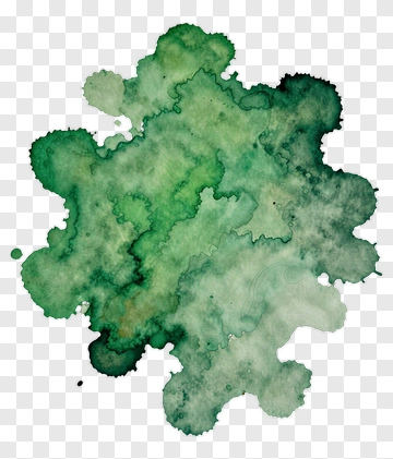 Watercolor Green Splash PNG