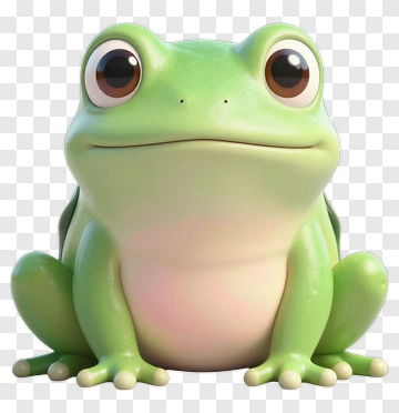 Cute Green Frog PNG